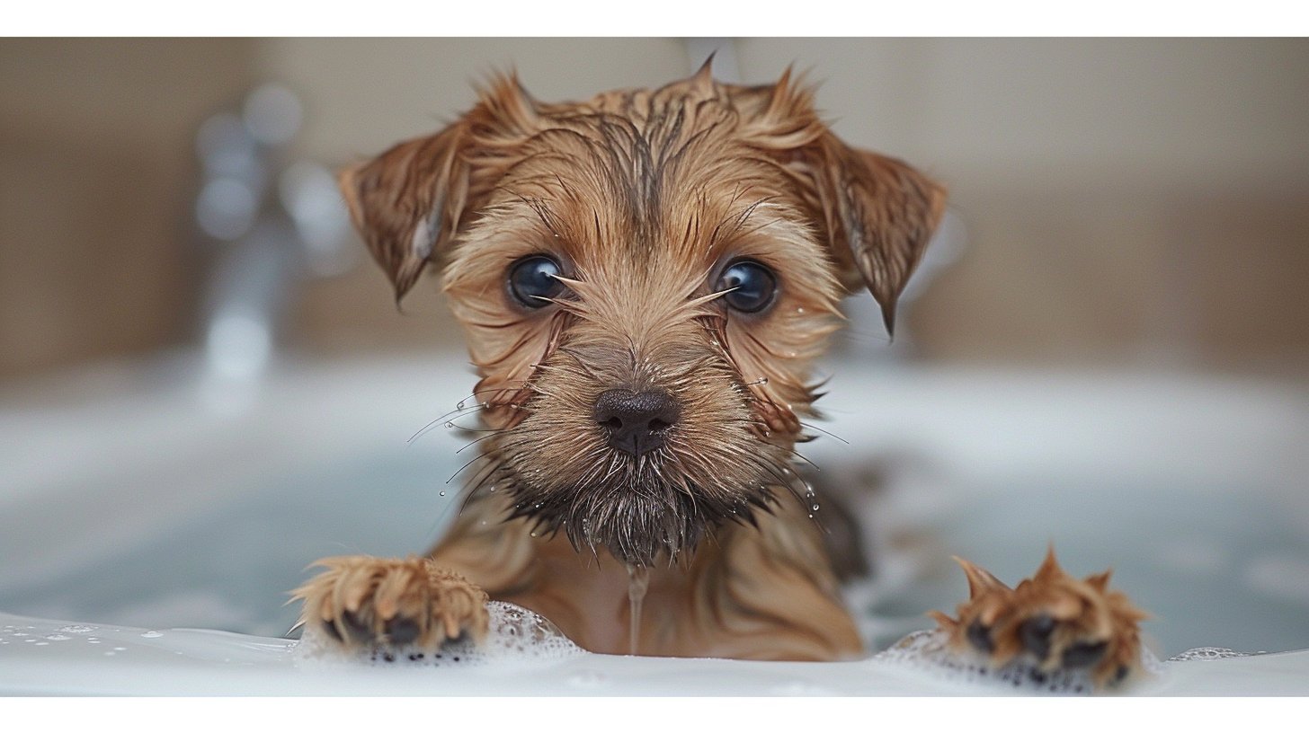 Le premier bain du chiot âge, fréquence et conseils pratiques