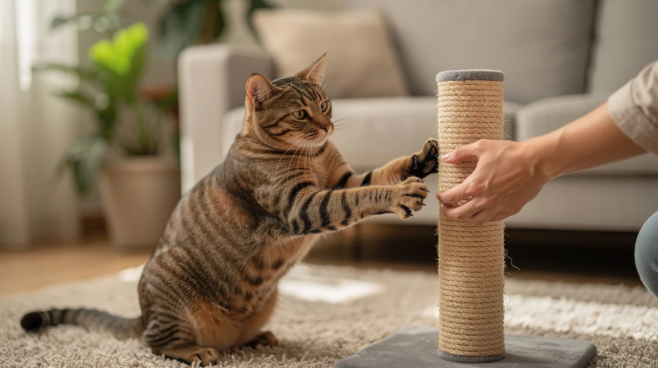 apprendre chat ne pas griffer