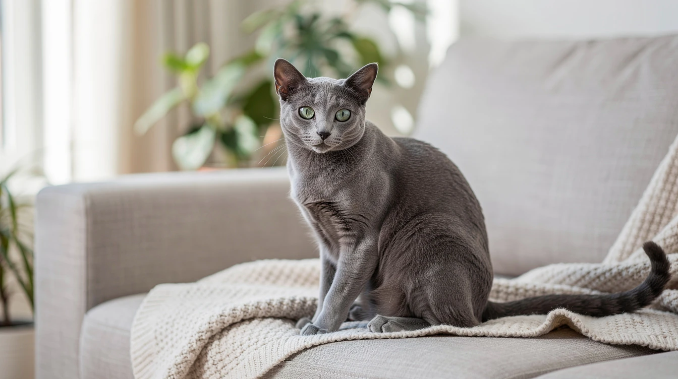 chat bleu russe