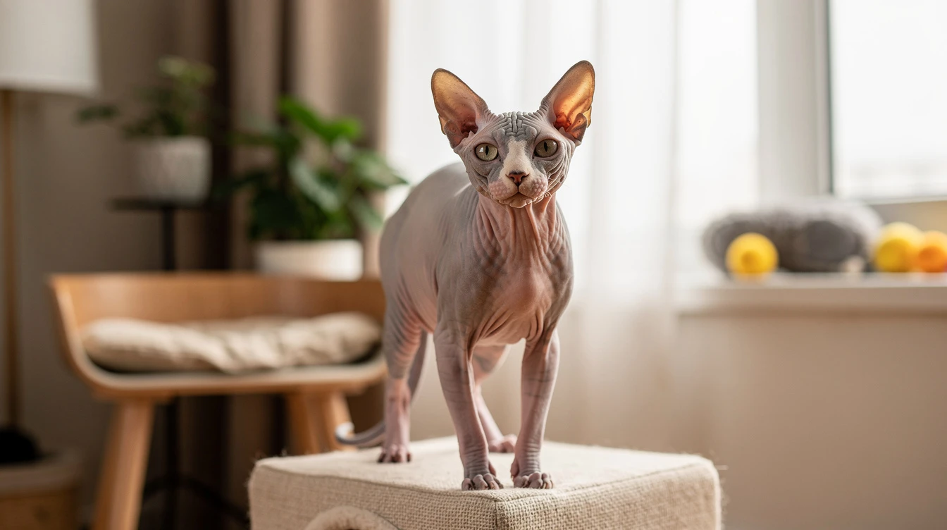 chat sans poils
