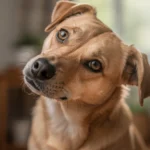 chien penche la tête