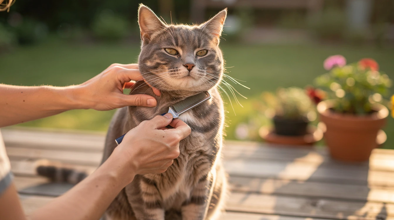 traiter chat puces tiques